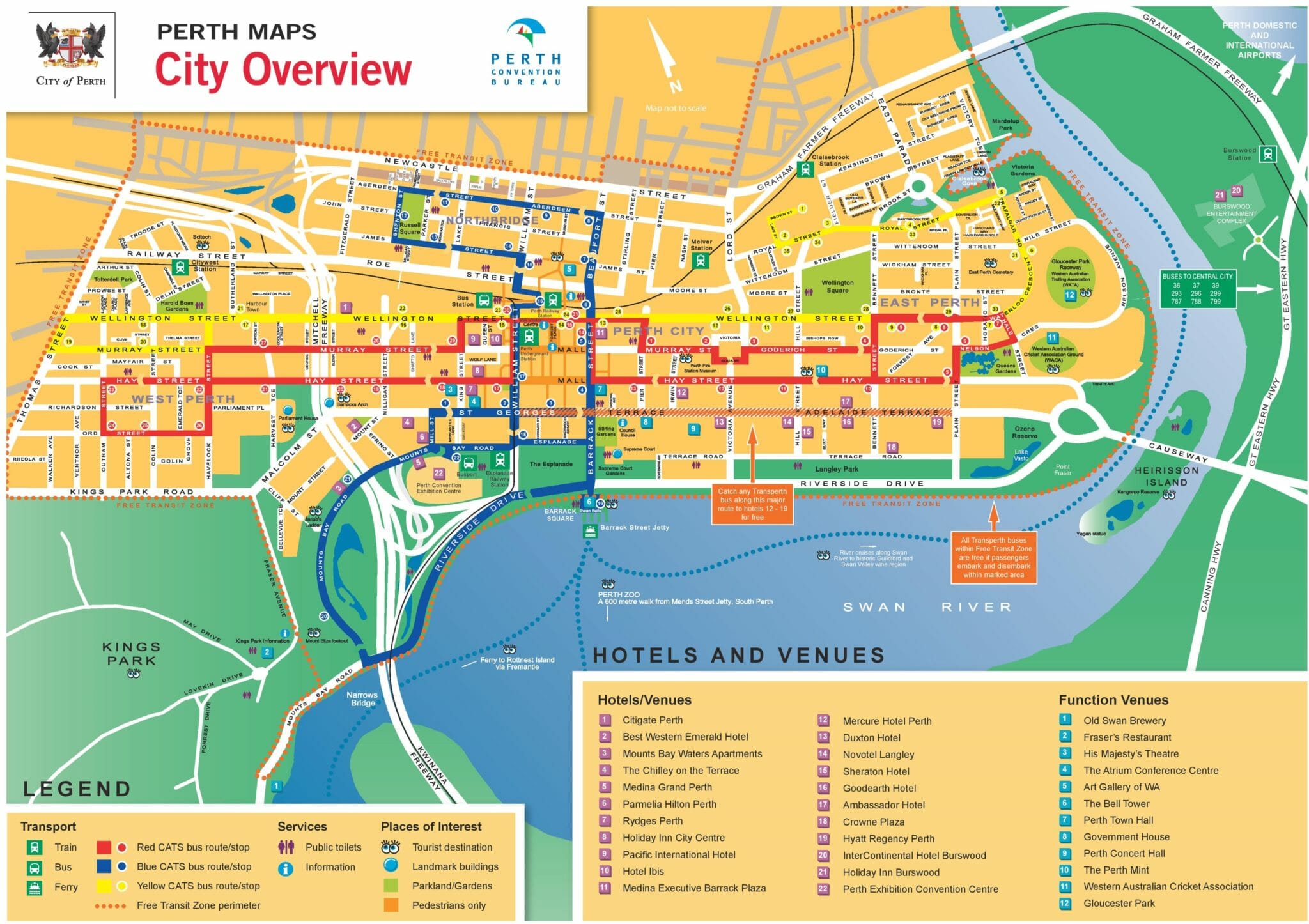 carte perth australie