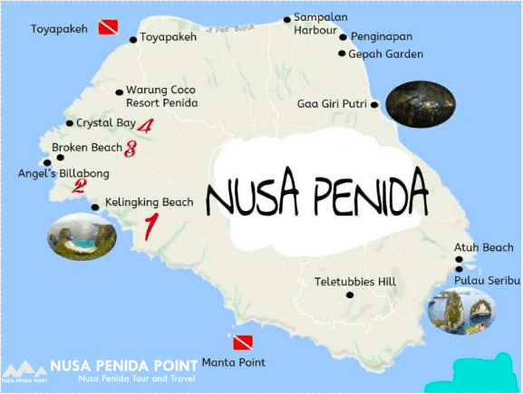 itineraire indonesie carte nusa penida itineraire indonesie carte nusa penida