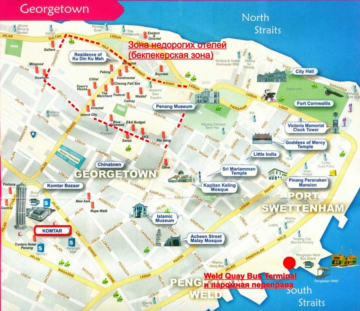 carte georgetown penang malaisie carte georgetown penang malaisie