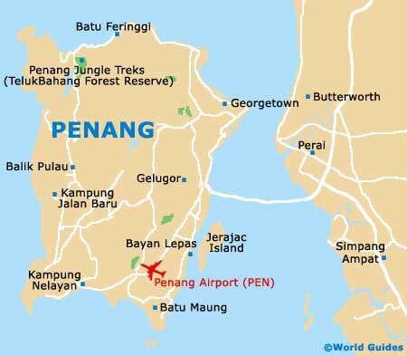 carte penang malaisie carte penang malaisie