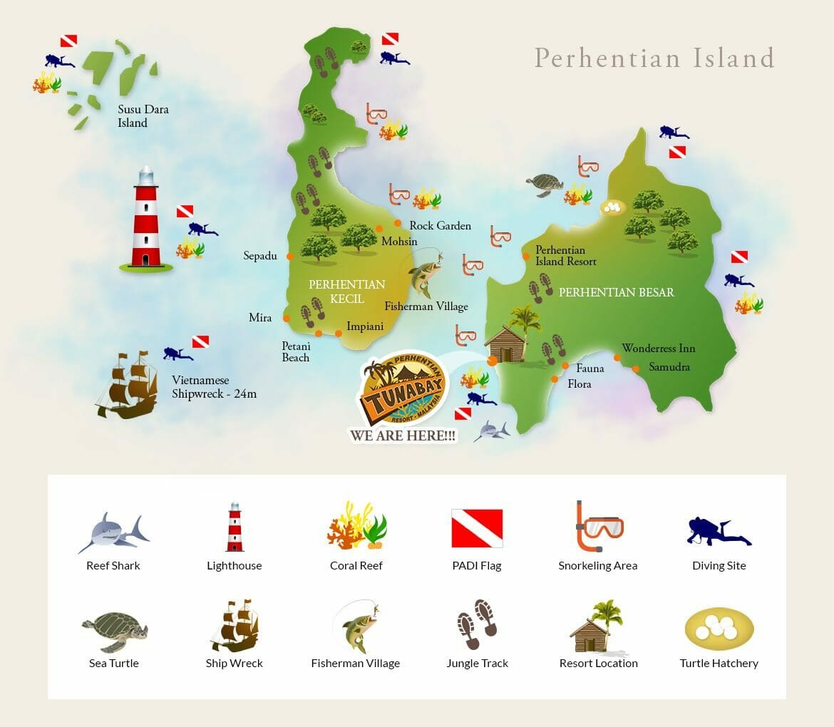 iles perhantian malaisie carte iles perhantian malaisie carte