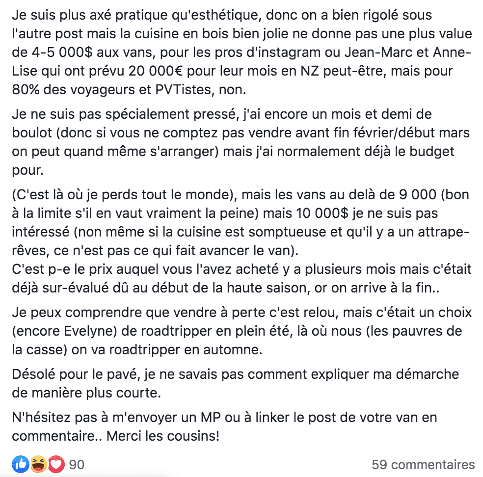 Acheter van Nouvelle-Zelande post fb