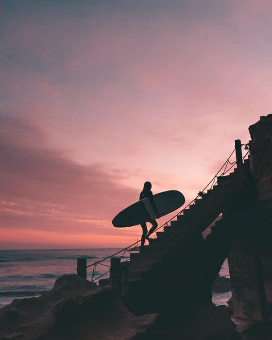 sunset plage imsouane maroc