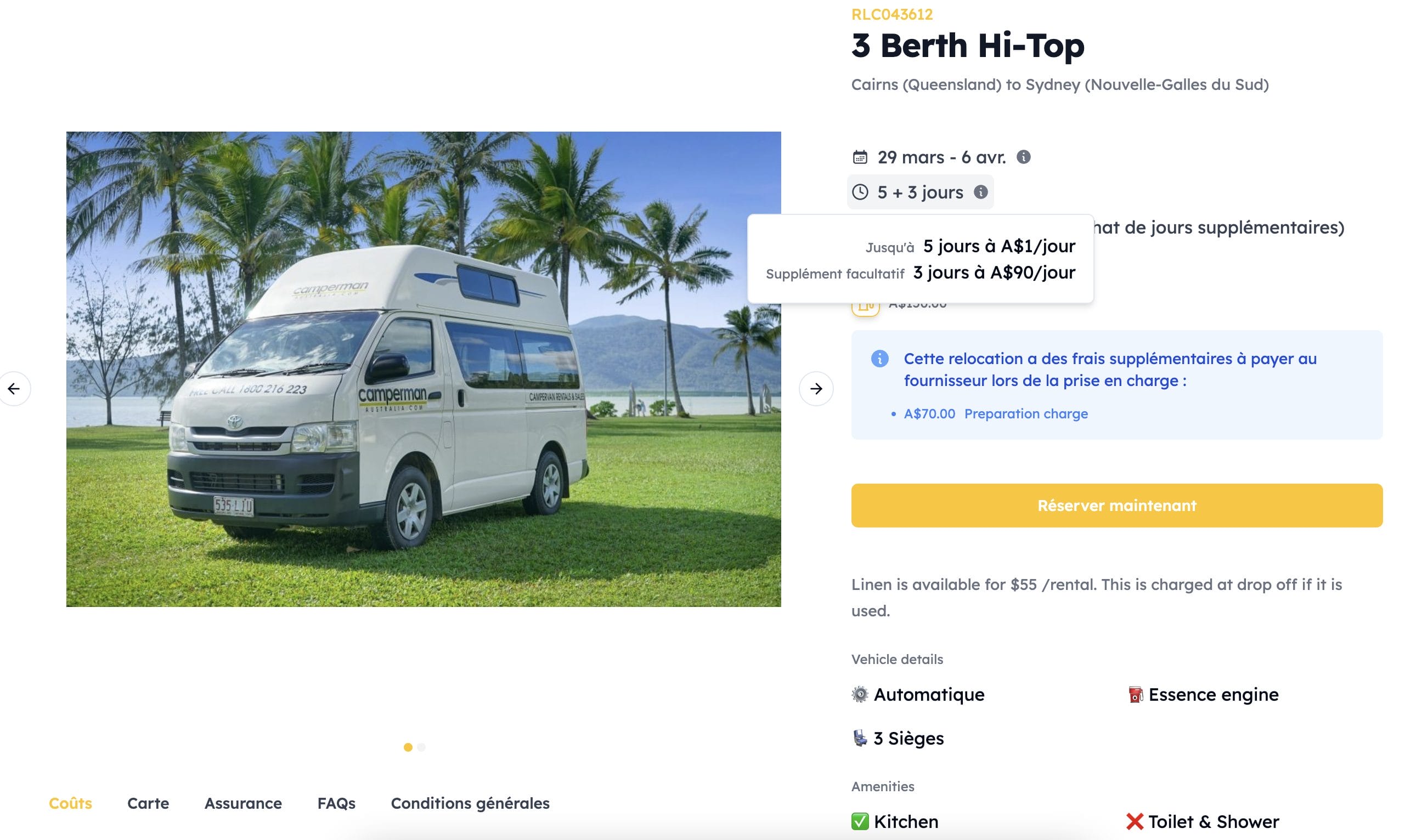 Offre de relocation cairns sydney