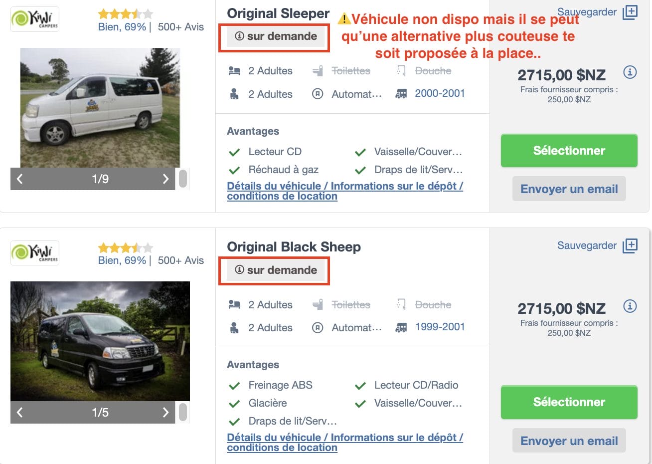 Location van sur demande comparateur