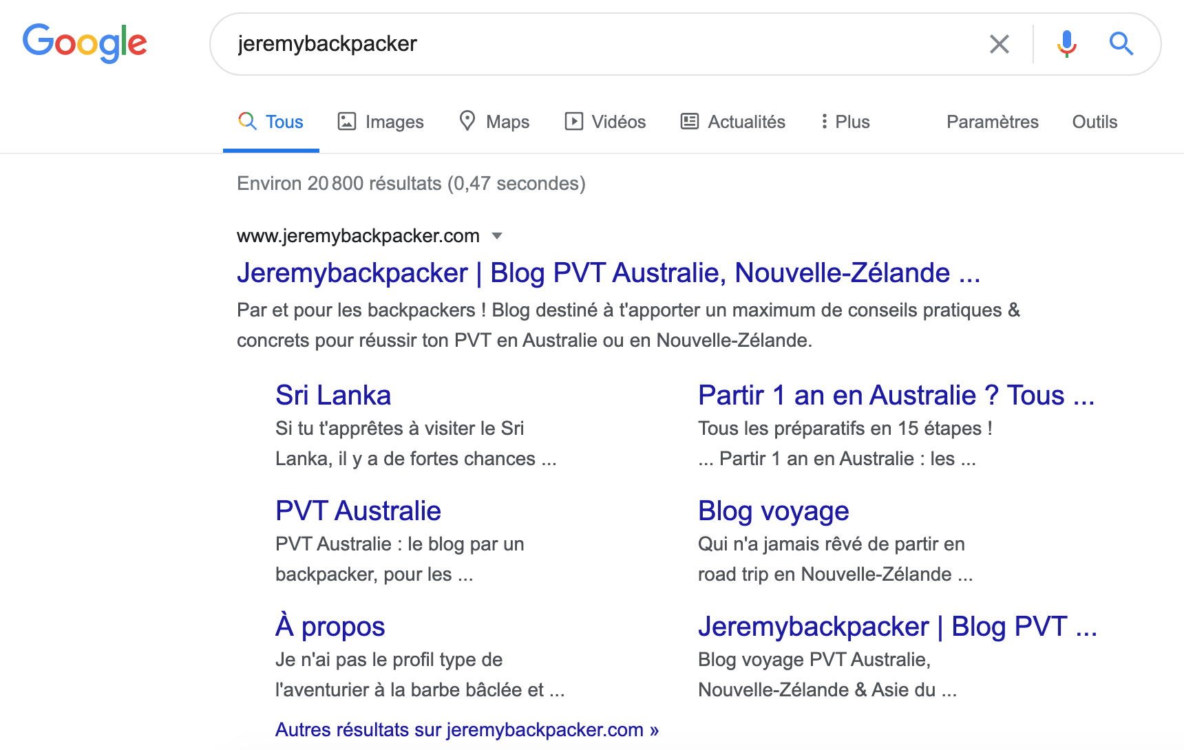 creer-blog-voyage-sitelinks