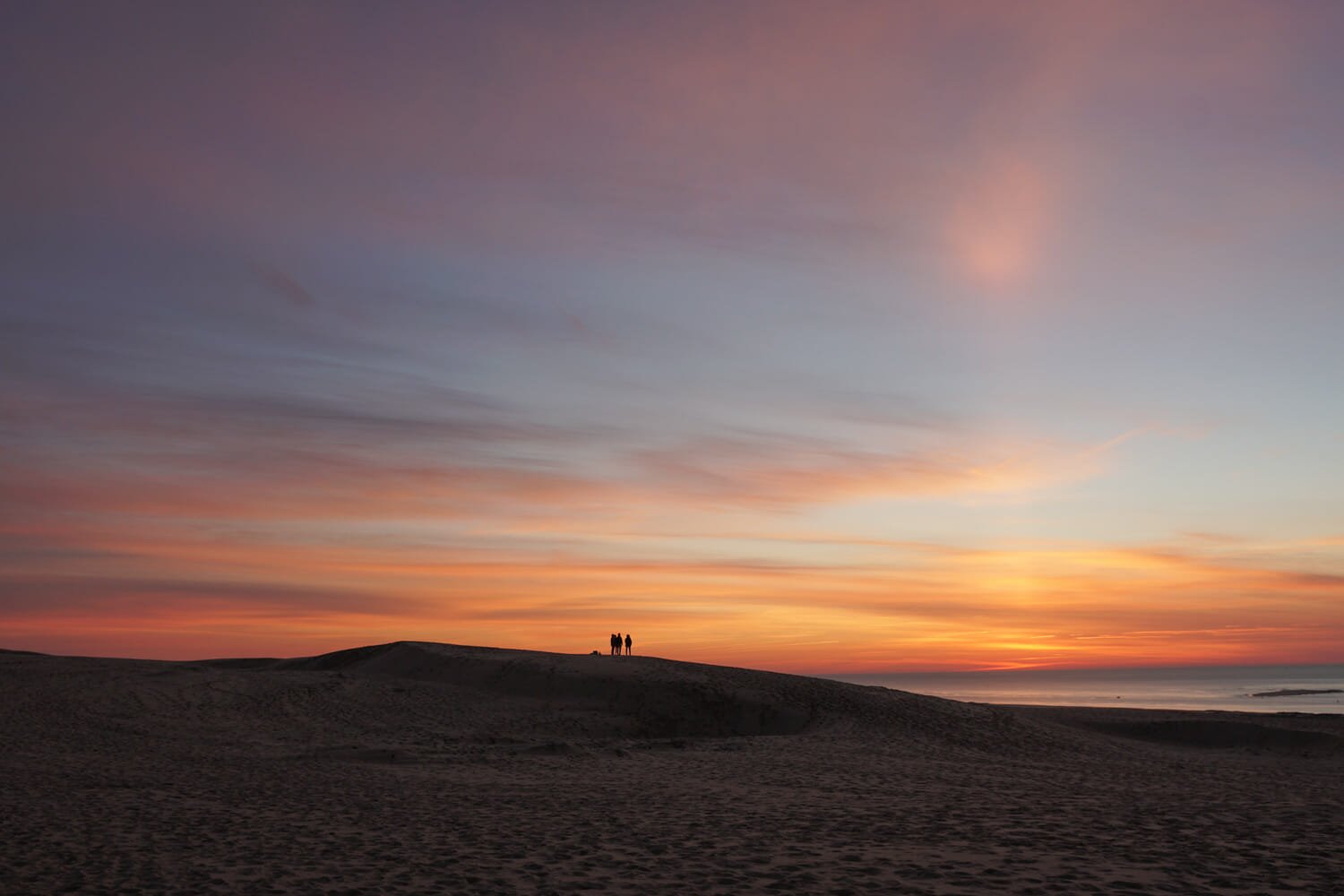 coucher de soleil dune du pilat