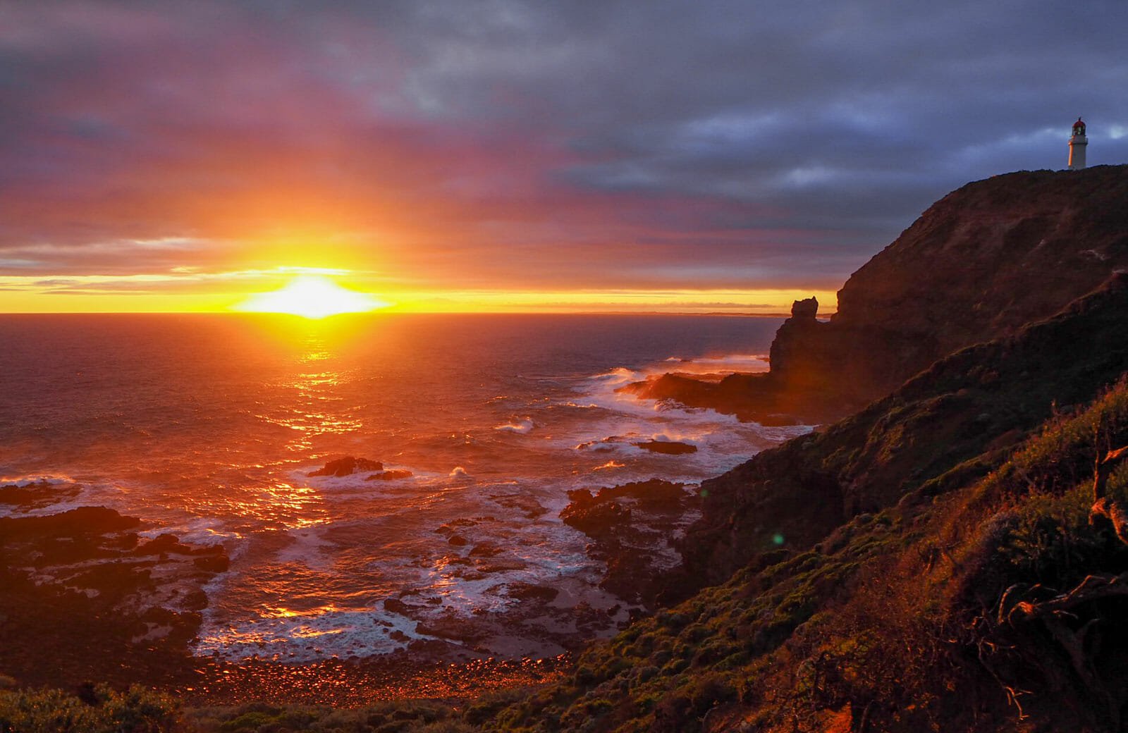 coucher de soleil cap shanck mornington