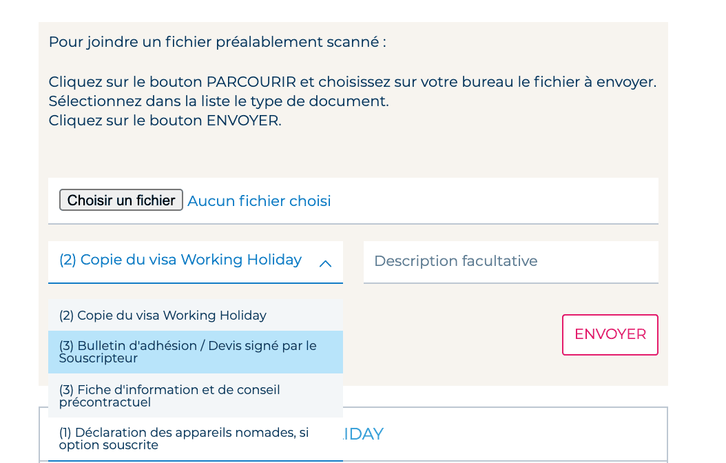 documents à fournir assurance pvt