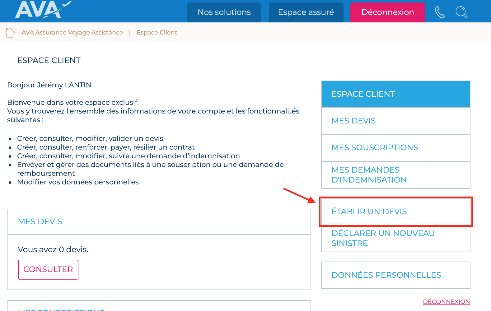 etablir devis assurance pvt