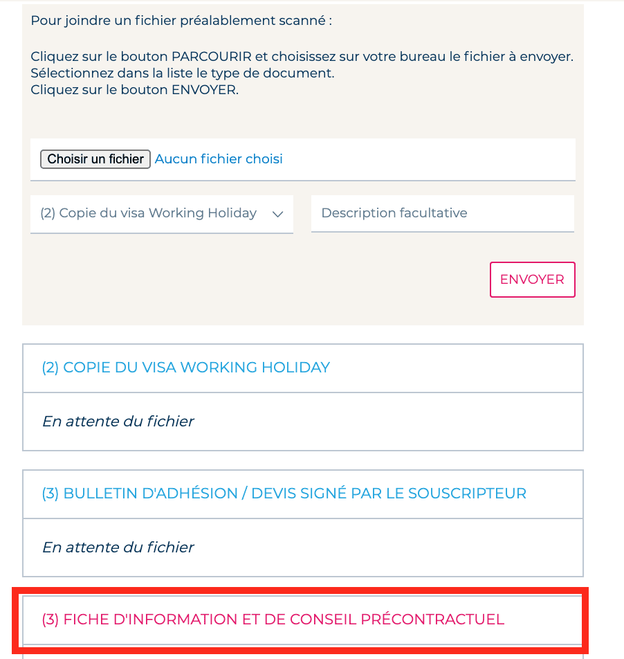 obtenir fiche info precontactruel