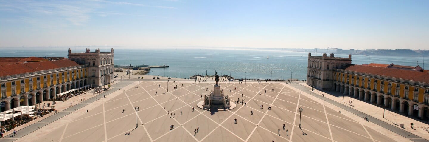 lisbonne place du commerce vue tage