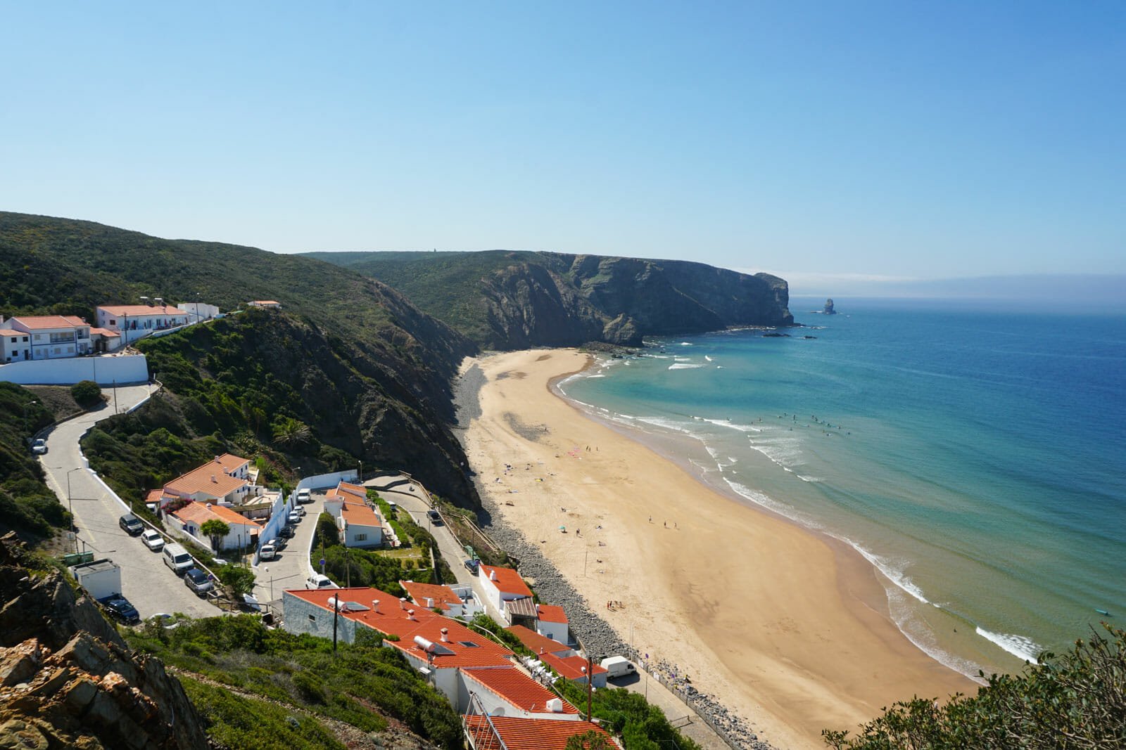 arrifana plage portugal voyage en van