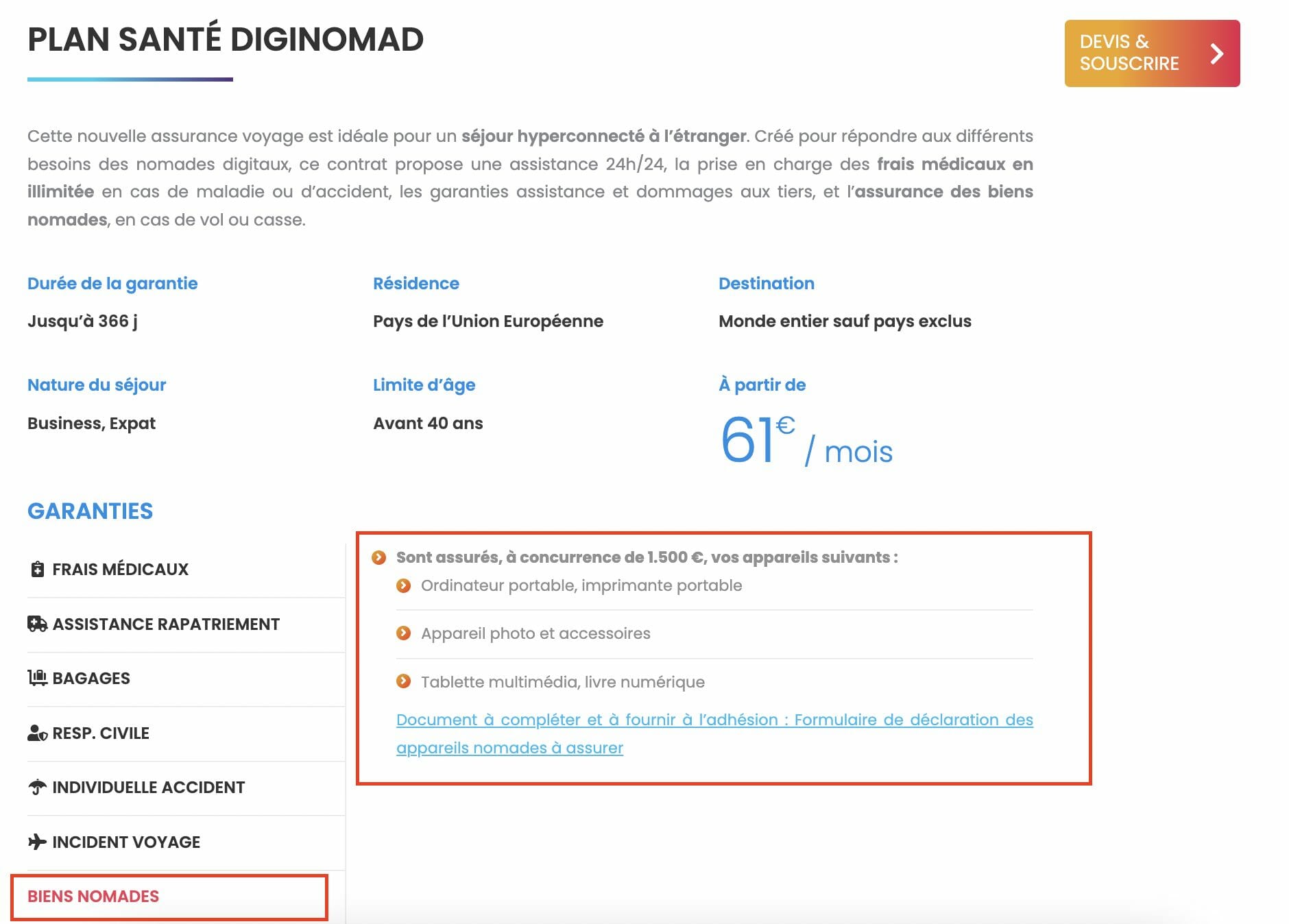 Assurance voyage pour digital nomade
