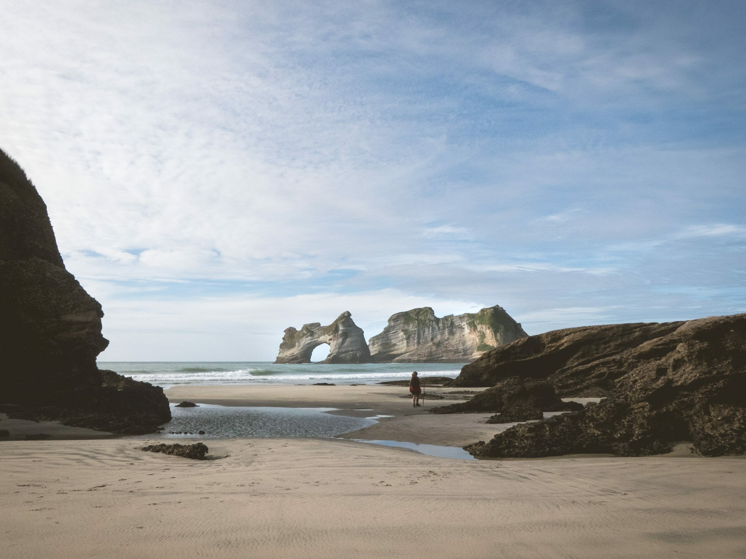 Wharariki beach randonnée nouvelle zelande