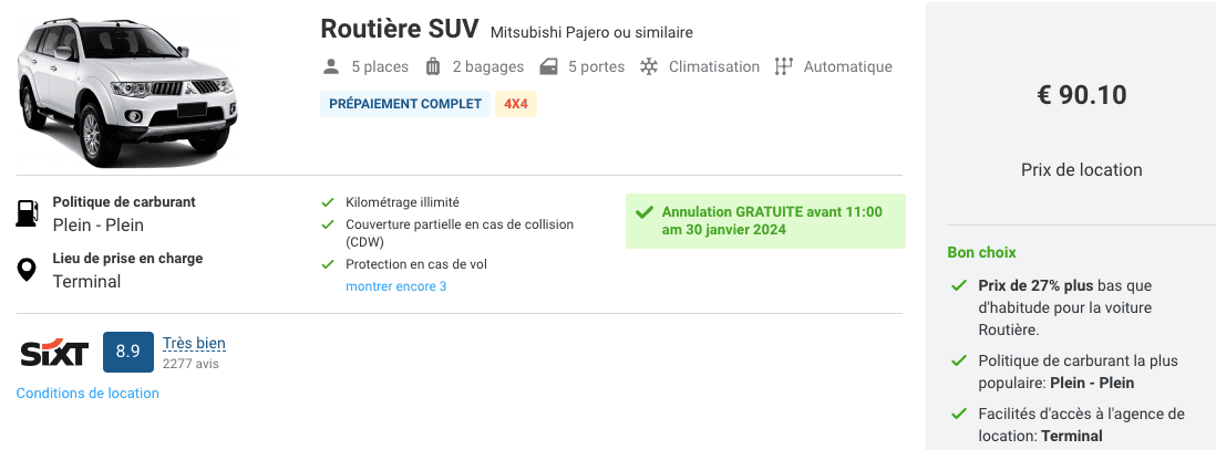 location voiture australie 4x4