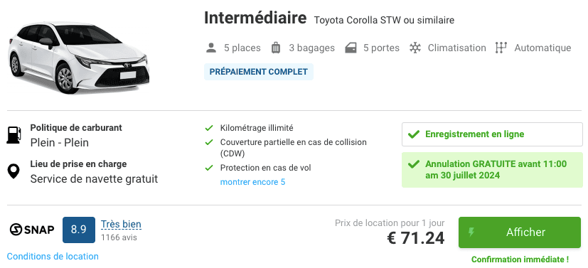 location voiture intemédiaire nouvelle zelande