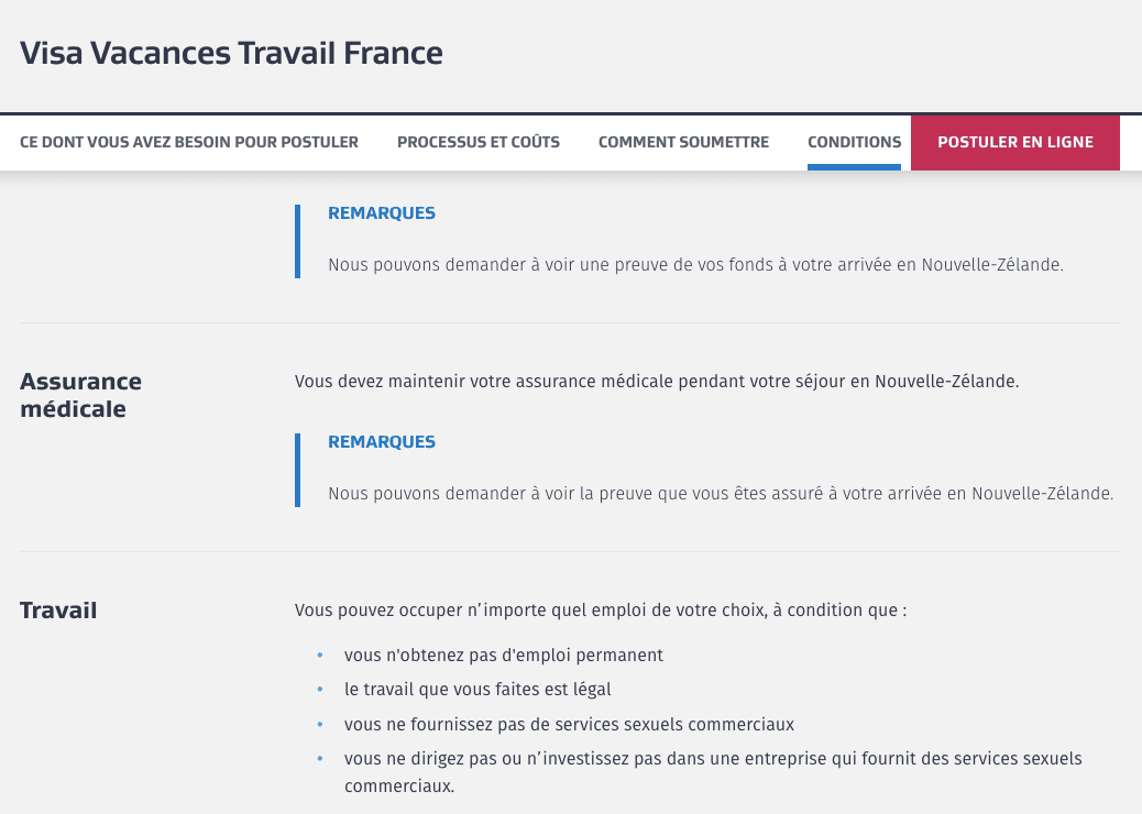 Assurance PVT obligatoire NZ