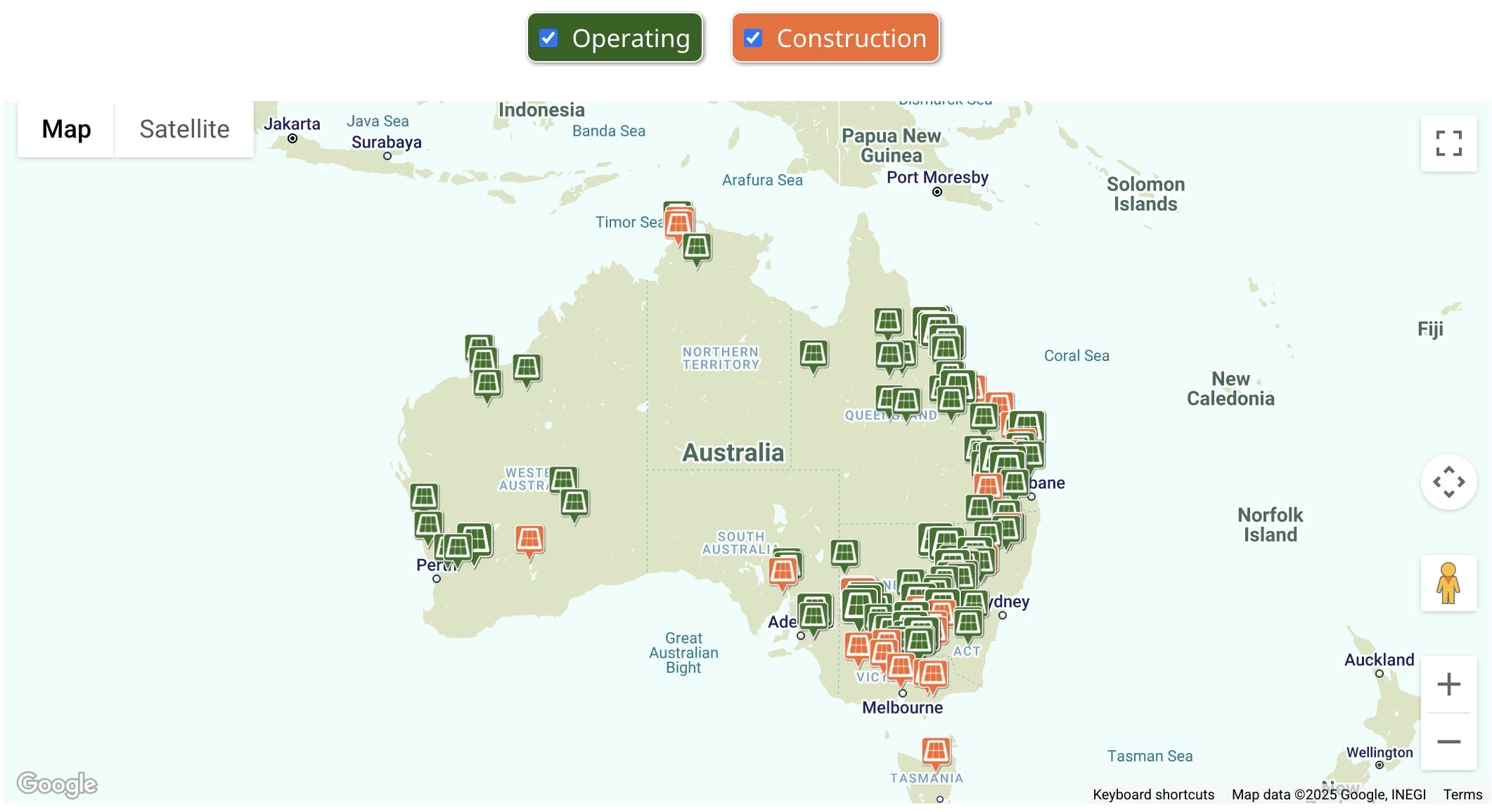 carte ferme solaire australie