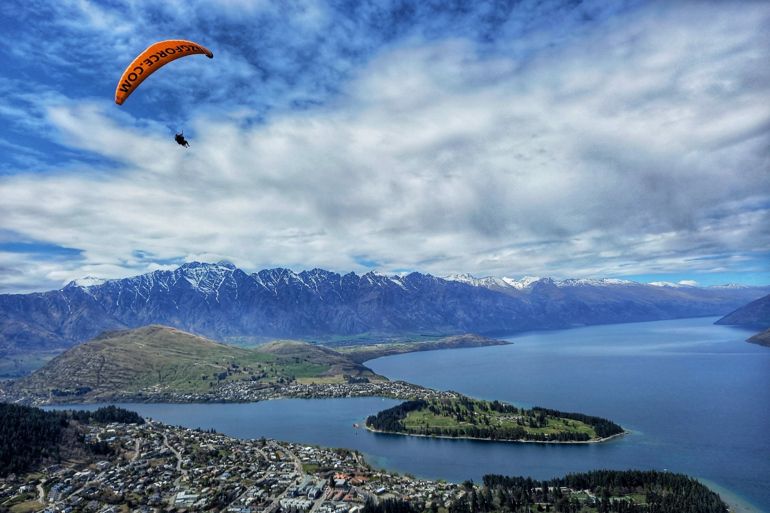 Parapente au-dessus de Queenstown